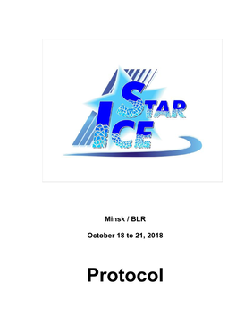 MINSK ARENA ICE STAR 2018, October 18-21, Minsk / BLR