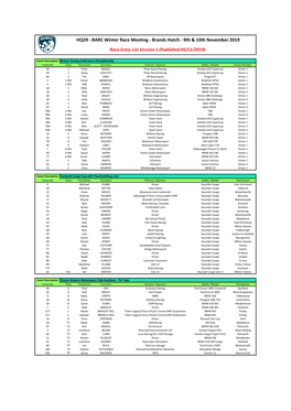HQ29 - BARC Winter Race Meeting - Brands Hatch - 9Th & 10Th November 2019