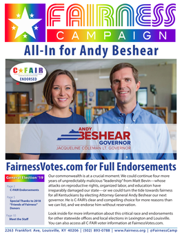 All-In for Andy Beshear VOTE Tuesday, May 21