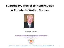 Hypernucleus / Strange Nucleus