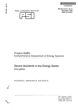 Severe Accidents in the Energy Sector First Edition