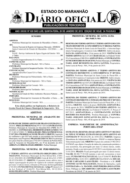 Diário Oficial Publicações De Terceiros