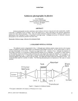 Schlieren Photography in Physics Aperture