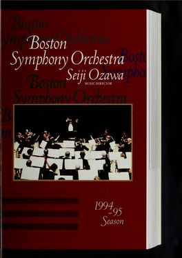 Boston Symphony Orchestra Concert Programs, Season 114, 1994