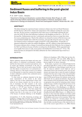 Sediment Fluxes and Buffering in the Postglacial Indus Basin