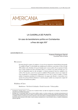 LA CUADRILLA DE PUNATA Un Caso De Bandolerismo Político En