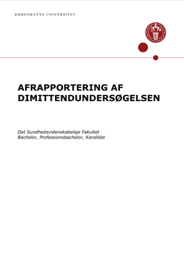 Afrapportering Af Dimittendundersøgelsen