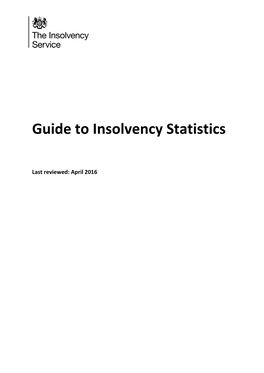 Guide to Insolvency Statistics