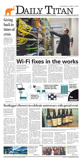 Wi-Fi Fixes in the Works Uated from CSUF with Network to Catch Up