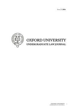 Oxford University Undergraduate Law Journal