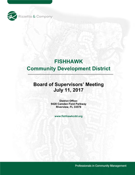 FISHHAWK Community Development District