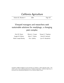 California Agriculture