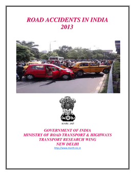 Road Accidents in India 2013