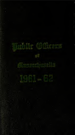 Public Officers of the COMMONWEALTH of MASSACHUSETTS