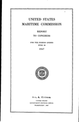 Annual Report for Fiscal Year 1947