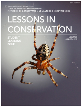 LESSONS in CONSERVATION VOLUME 8 STUDENT JANUARY 2018 LEARNING ISSUE Network of Conservation Educators & Practitioners