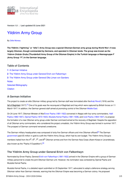 Yildirim Army Group | International Encyclopedia of the First World War