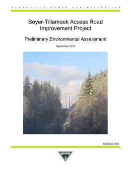 Boyer-Tillamook Access Road Improvement Project