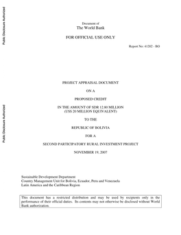 World Bank Document