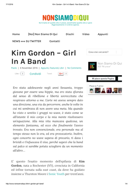 Kim Gordon – Girl in a Band