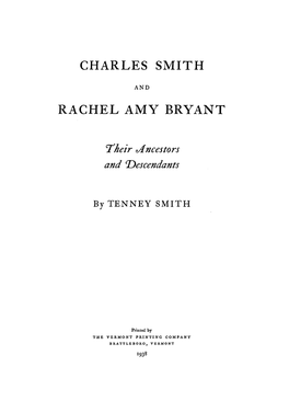 Charles Smith Rachel Amy Bryant