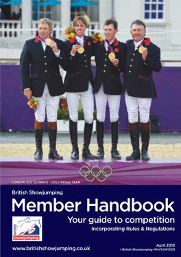 Member Handbook Your Guide to Competition Incorporating Rules & Regulations