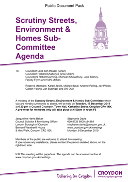 (Public Pack)Agenda Document for Scrutiny Streets, Environment