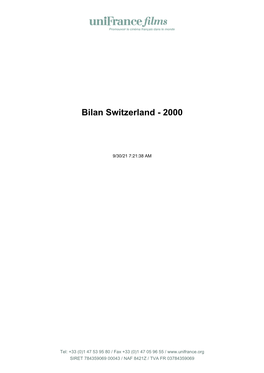 Bilan Switzerland - 2000