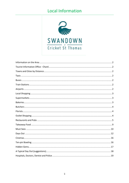 Swandown Local Information 2020