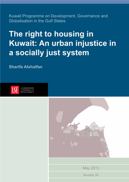 The Right to Housing in Kuwait: an Urban Injustice in a Socially Just System