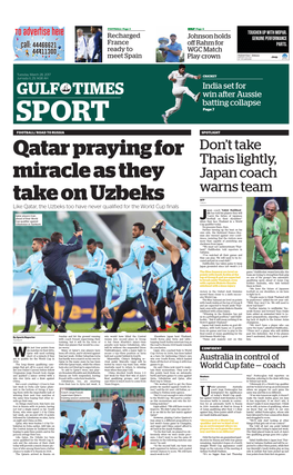 GULF TIMES Win Aft Er Aussie Batting Collapse SPORT Page 7