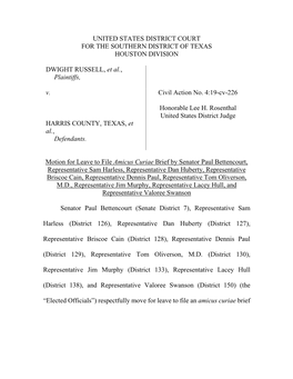 Russell V. Harris County Amicus Brief