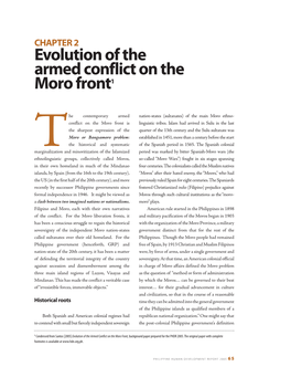 Evolution of the Armed Conflict on the Moro Front1