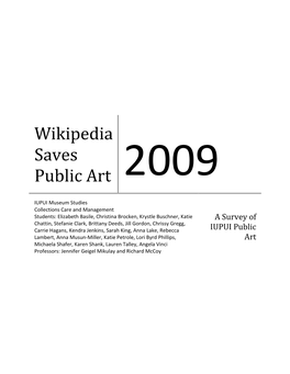 Wikipedia Saves Public Art 2009