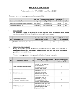 Eeo Public File Report