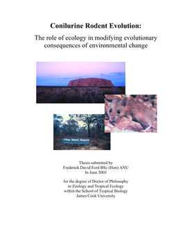 Conilurine Rodent Evolution: the Role of Ecology in Modifying Evolutionary Consequences of Environmental Change