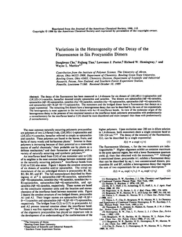 Variations in the Heterogeneity of the Decay of the Fluorescence In