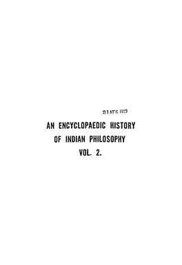 An Encyclopaedic History of Indian Philosophy Vol