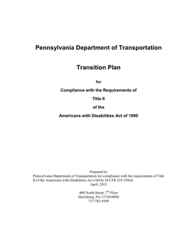 Transition Plan