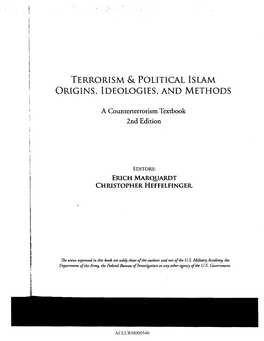 Terrorism & Political Islam Origins, Ideologies, And