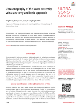 Ultrasonography of the Lower Extremity Veins: Anatomy and Basic Approach