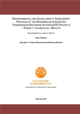 5 TTP Mozambique STE EIS Vol V Submitted for Disclosure.Pdf