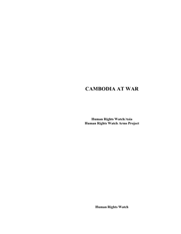 Cambodia at War