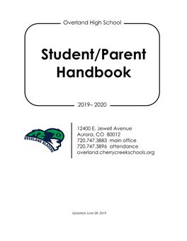 Student/Parent Handbook