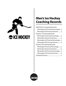 NCAA Men's Ice Hockey Records