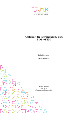 Analysis of the Interoperability from BIM to FEM