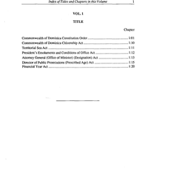 The Commonwealth of Dominica Constitution Order