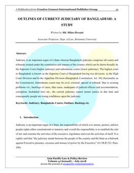 Outlines of Current Judiciary of Bangladesh: a Study