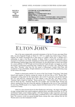 Candle in the Wind: Elton John