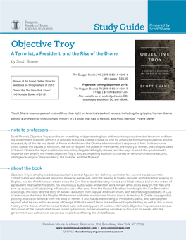 Objective Troy a Terrorist, a President, and the Rise of the Drone by Scott Shane